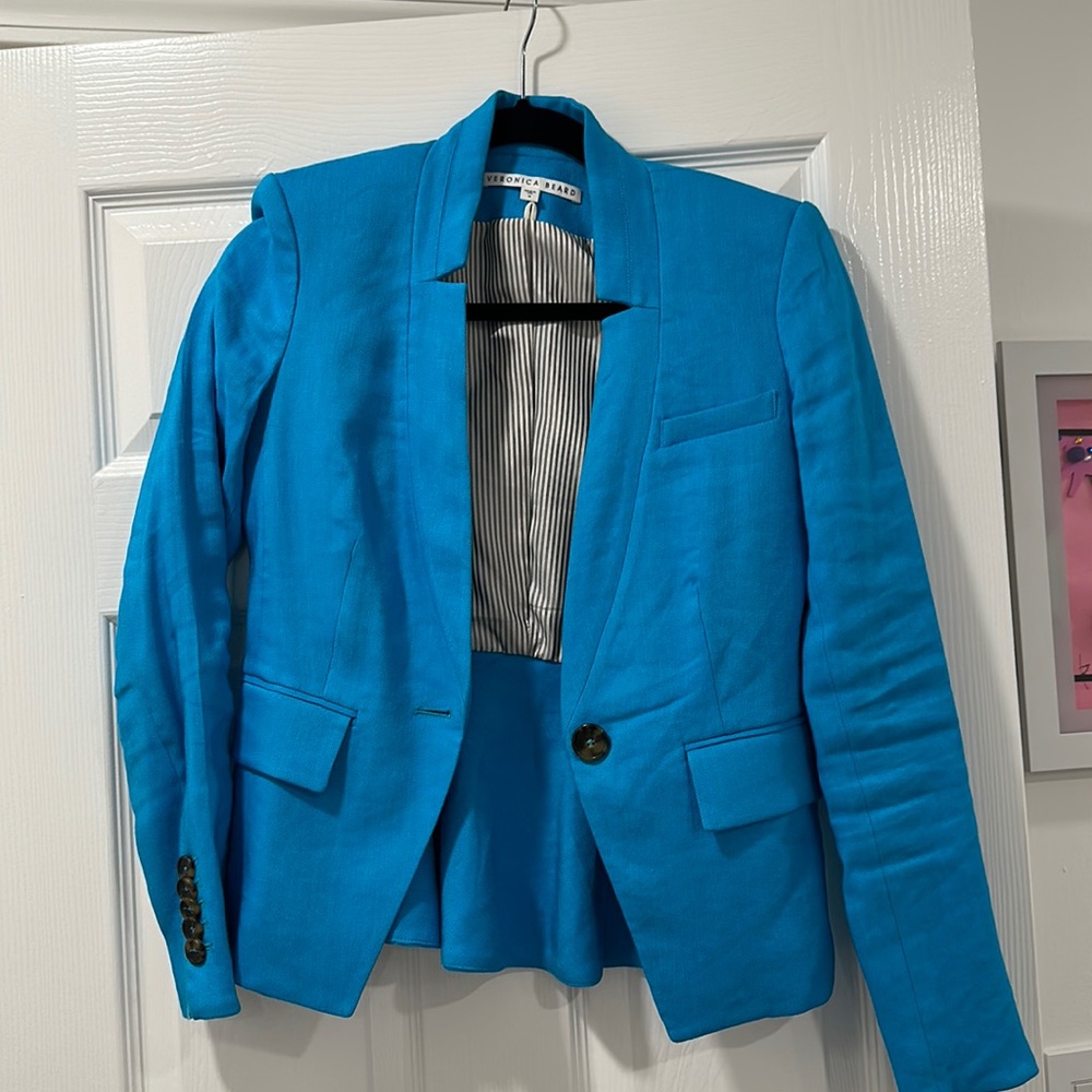 Veronica Beard Linen “Miles” blazer : size 0
